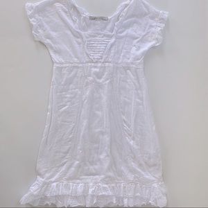 Zara white ruffle summer dress